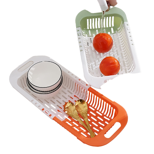 Retractable Draining Basket Draining Vegetable and Fruit Basket Household Kitchen Creative Sink Draining Rack Finishing Storage Basket